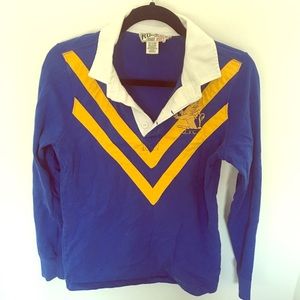 Ralph Lauren blue and yellow rugby Sz lg